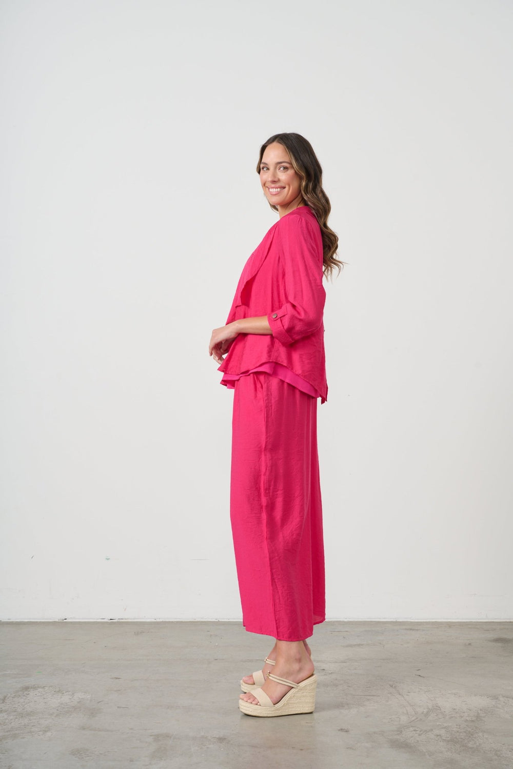 Lightweight Swing Jacket - Hot Pink - CJ6 - Pizazz BoutiqueCaju