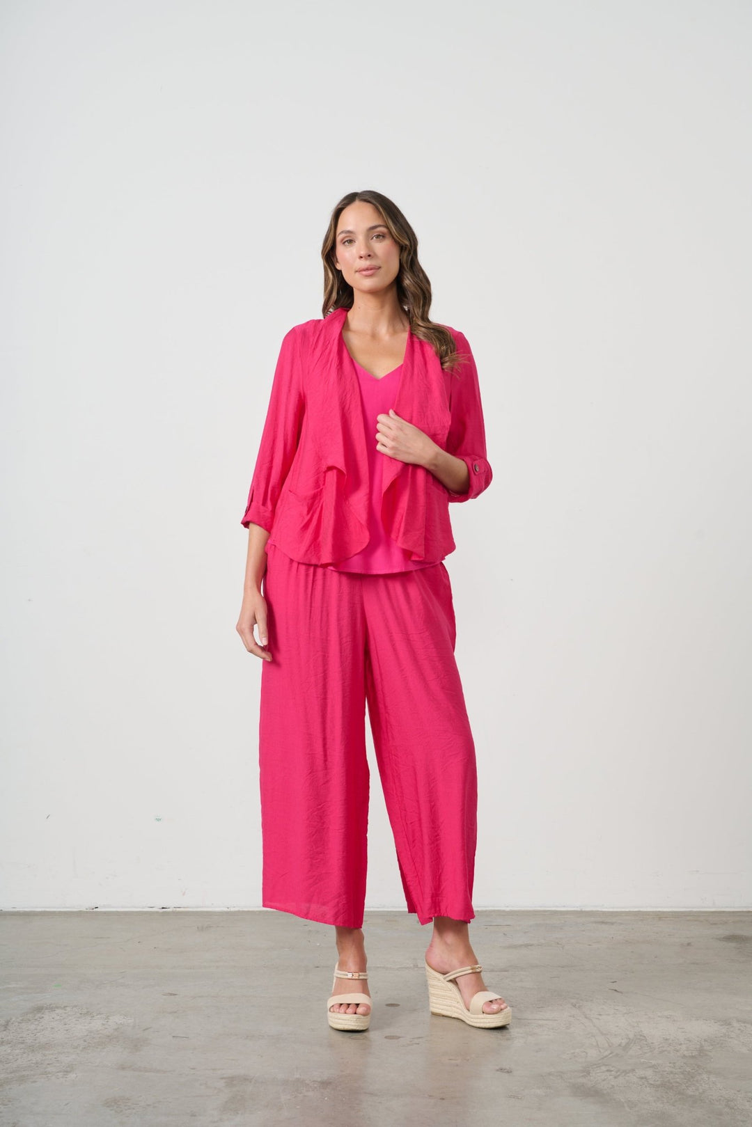 Lightweight Swing Jacket - Hot Pink - CJ6 - Pizazz BoutiqueCaju