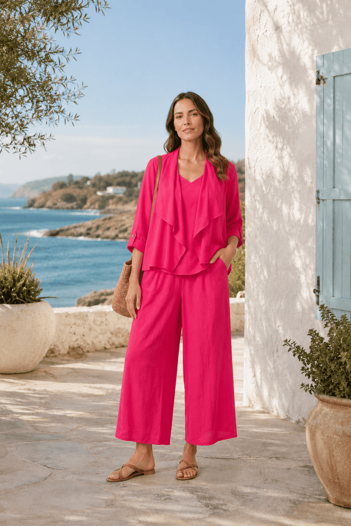 Lightweight Swing Jacket - Hot Pink - CJ6 - Pizazz BoutiqueCaju