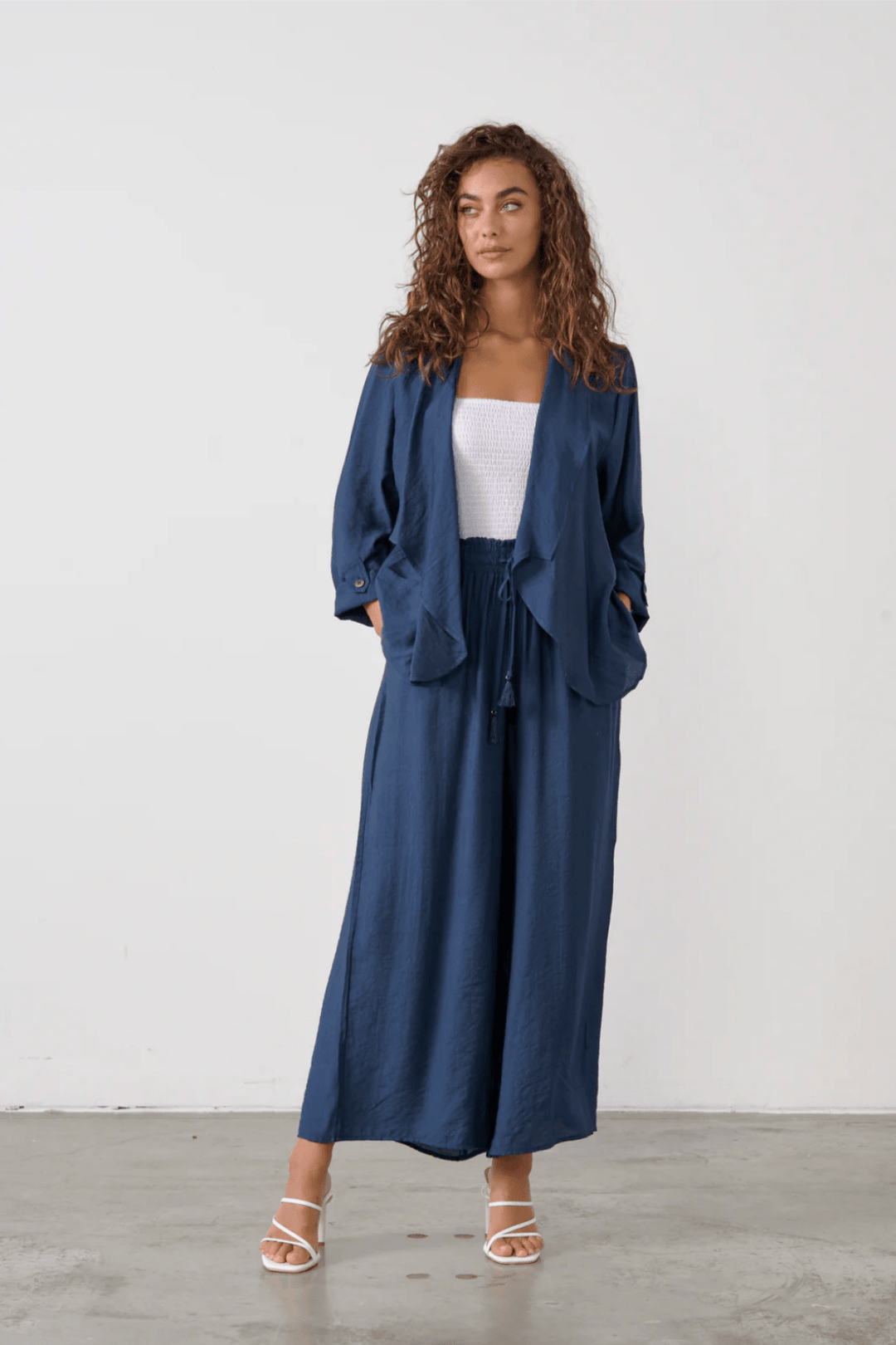 Lightweight Swing Jacket - Navy - CJ6 - Pizazz BoutiqueCaju