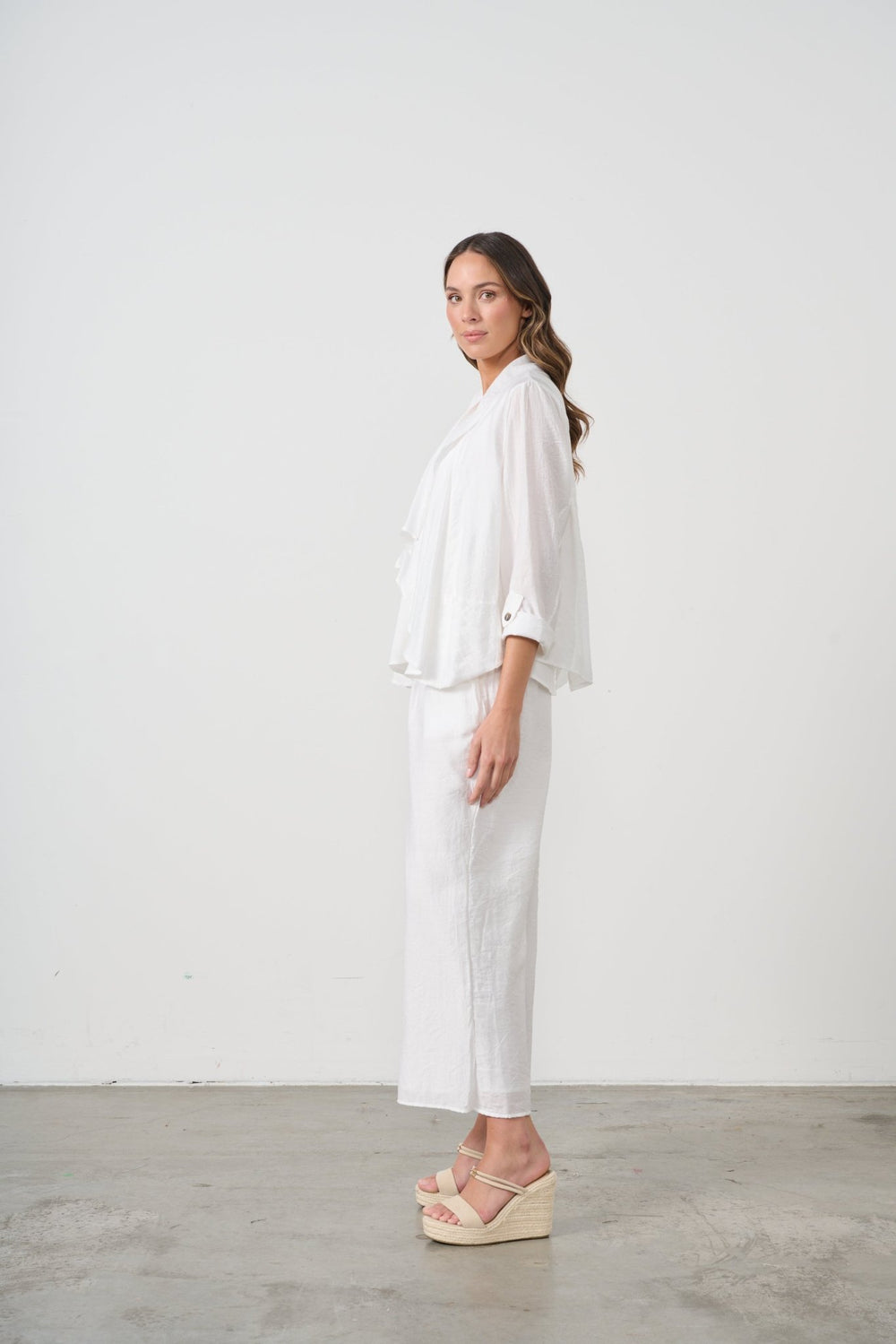 Lightweight Swing Jacket - White - CJ6 - Pizazz BoutiqueCaju
