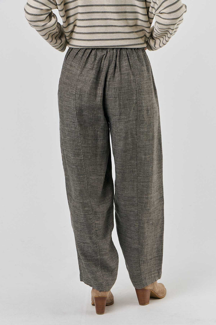 Linen Crop Pant - Starling - OJ31 - Pizazz BoutiqueNaturals By O & J