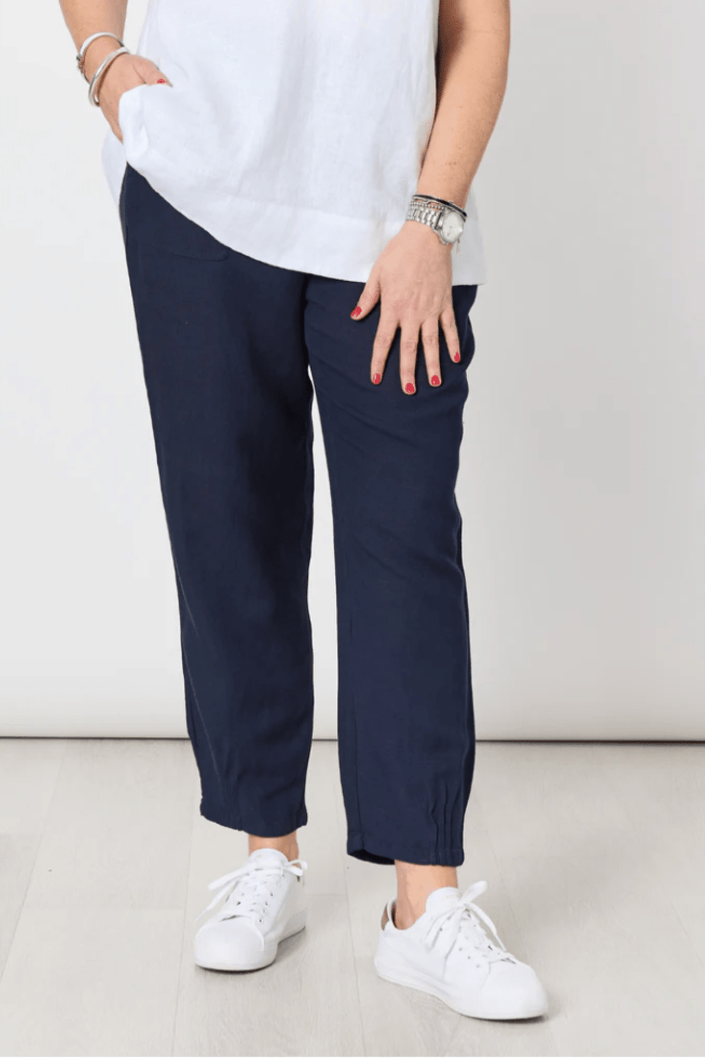 Lino Tapered Pant - Navy - GS15 - Pizazz BoutiqueGordon smith