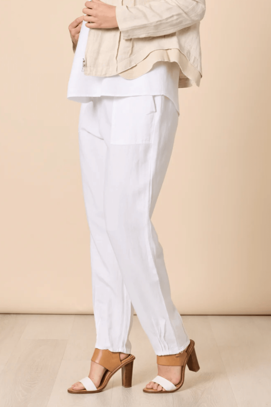 Lino Tapered Pant - White - GS15 - Pizazz BoutiqueGordon smith