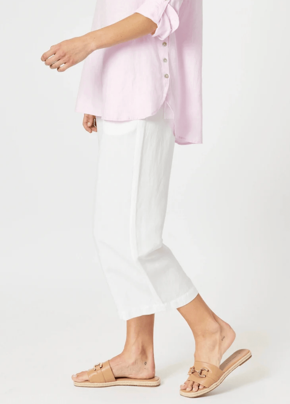 Lino Wide Leg Pant - White - GS21 - Pizazz BoutiqueGordon smith