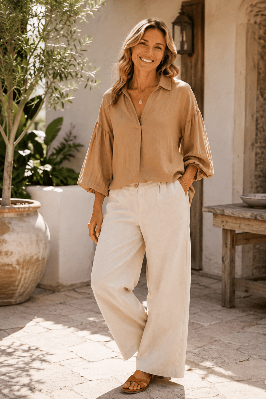 Livia Top - Caramel - FA36 - Pizazz BoutiqueFree Angel