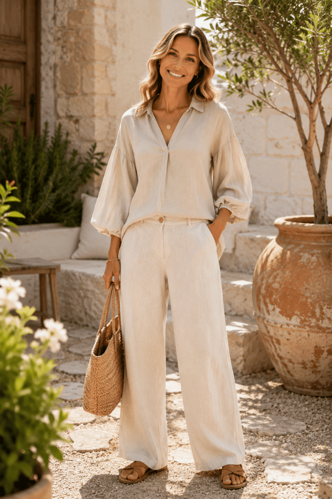 Livia Top - Sand - FA36 - Pizazz BoutiqueFree Angel