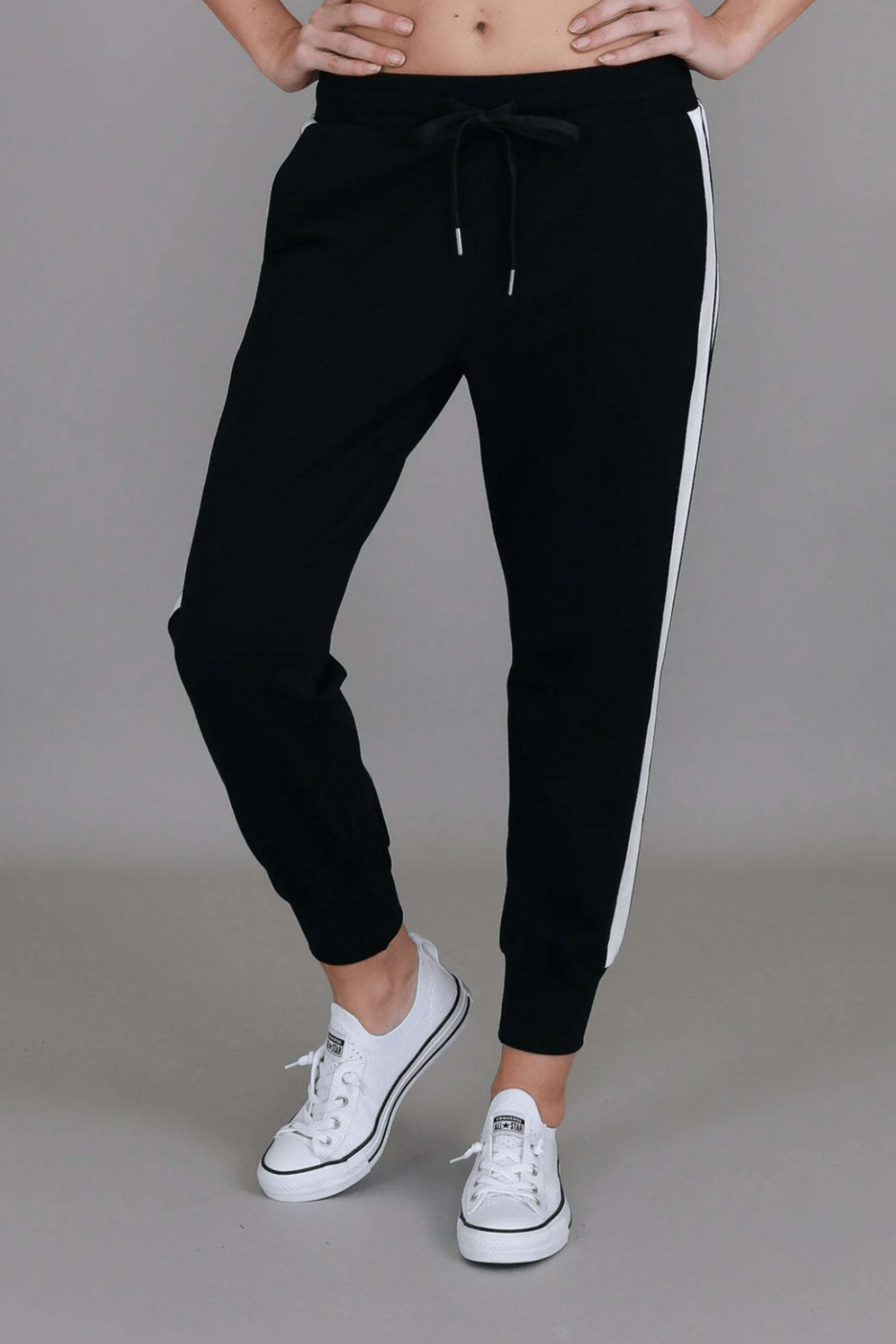 Longford Side Line Sweatpants - Black - RD14 - Pizazz Boutique3RD STORY