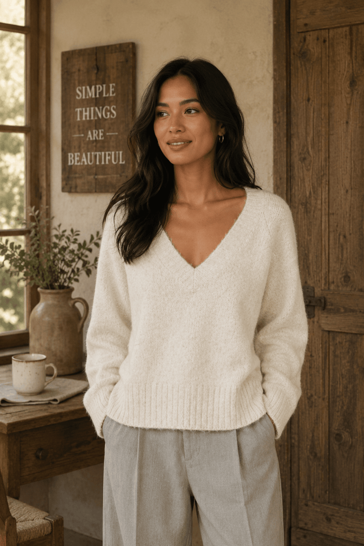 Louise Knit - Dust - OJ39 - Pizazz BoutiqueNaturals By O & J