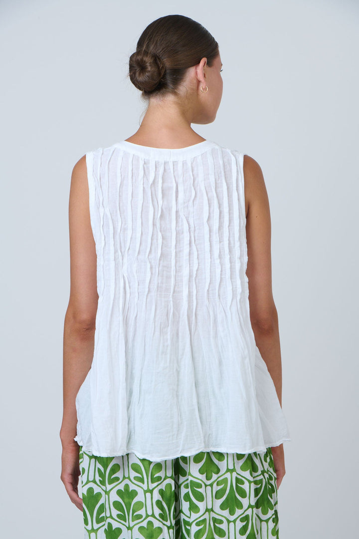 Louise Top - White - N26 - Pizazz BoutiqueNamastai