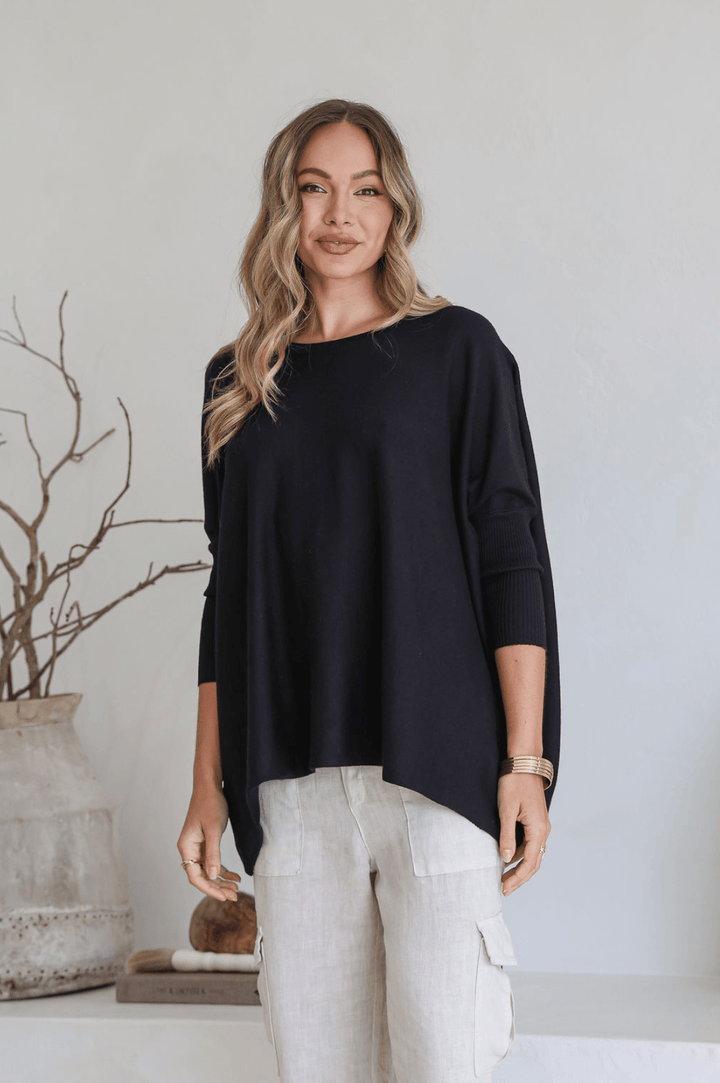 Lounge Jumper - Black - SN4 - Pizazz BoutiqueSilence & Noise
