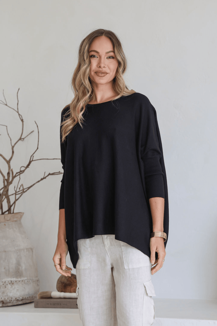 Lounge Jumper - Black - SN4 - Pizazz BoutiqueSilence & Noise