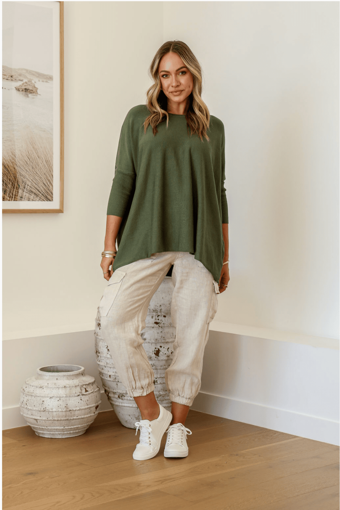 Lounge Jumper - Khaki - SN4 - Pizazz BoutiqueSilence & Noise