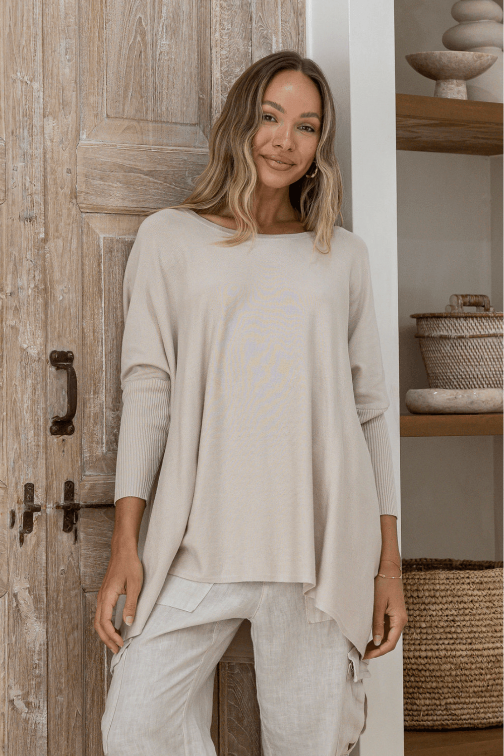 Lounge Jumper - Sand - SN4 - Pizazz BoutiqueSilence & Noise