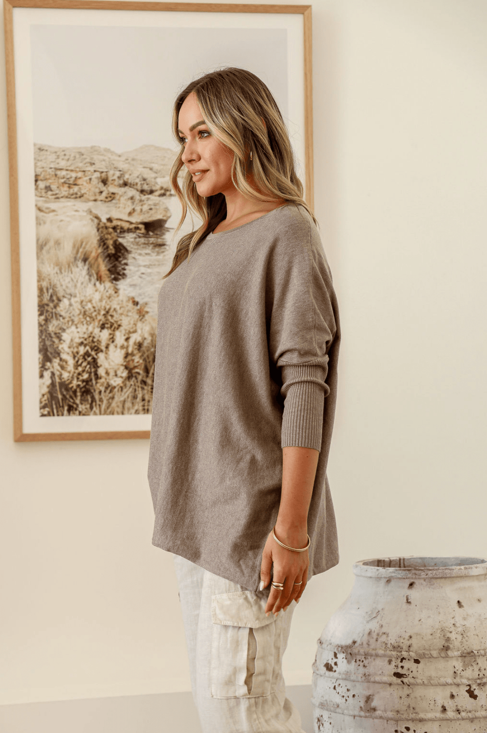 Lounge Jumper - Stone - SN4 - Pizazz BoutiqueSilence & Noise