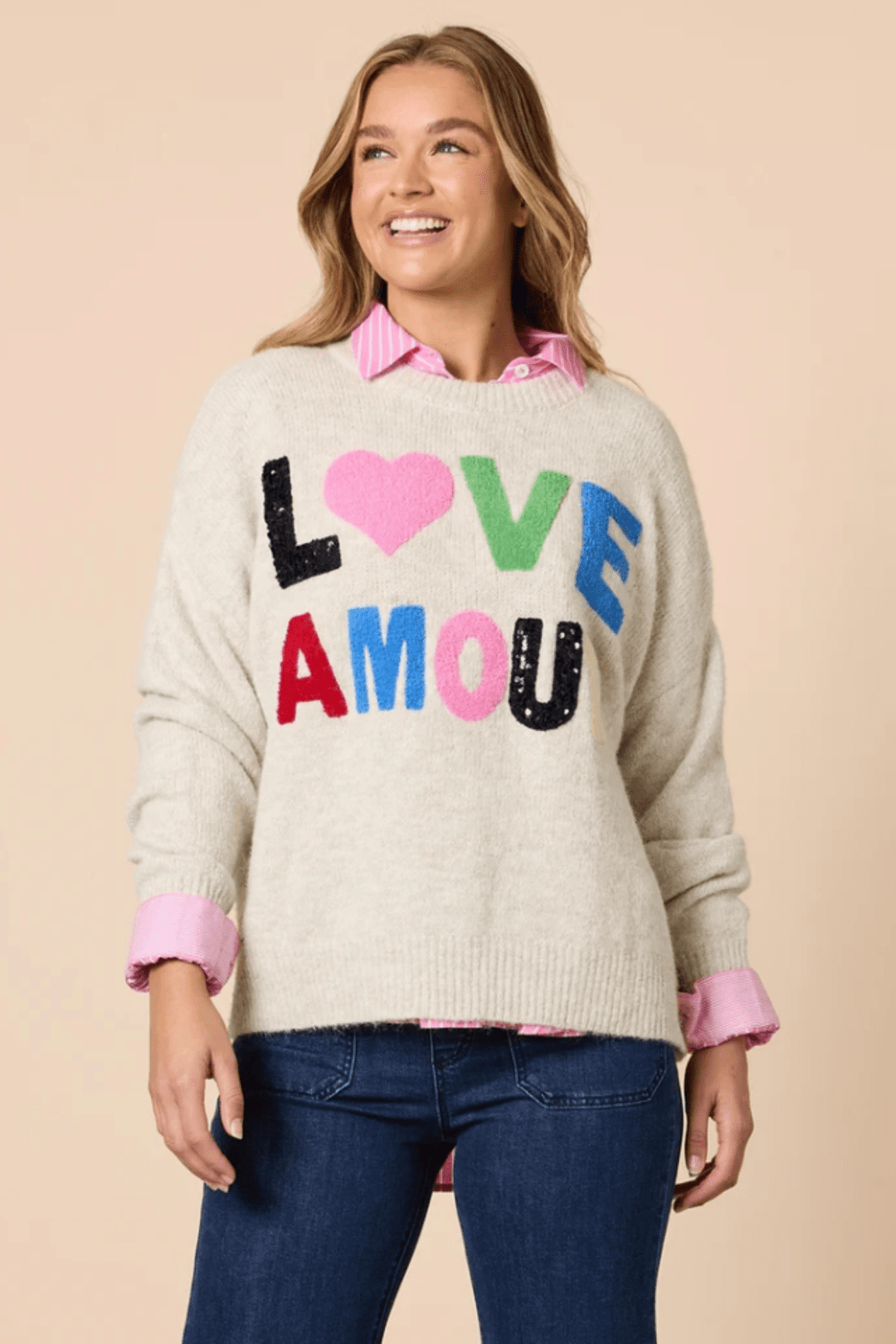 Love Amour Knit - Natural - TZ42 - Pizazz BoutiqueThreadz