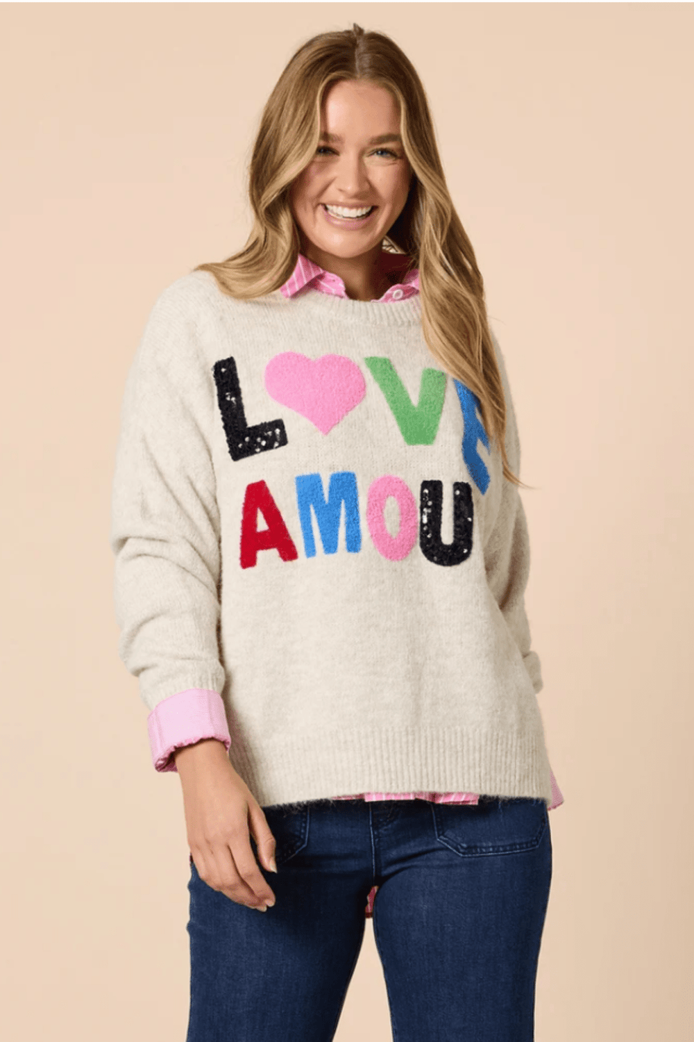 Love Amour Knit - Natural - TZ42 - Pizazz BoutiqueThreadz