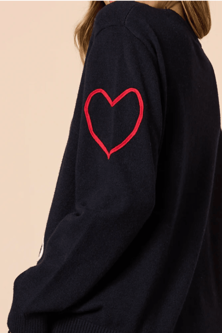 Love Me Knit - Navy - TZ41 - Pizazz BoutiqueThreadz