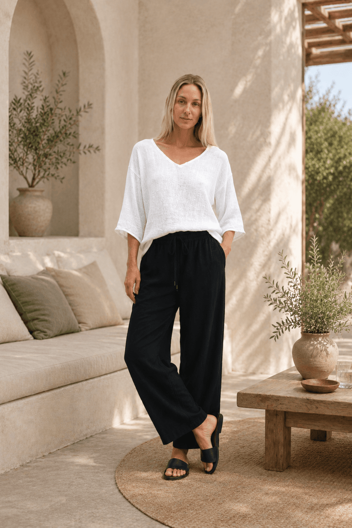 Luca Slouch Pant - Black - CB74 - Pizazz BoutiqueCarbon The Label