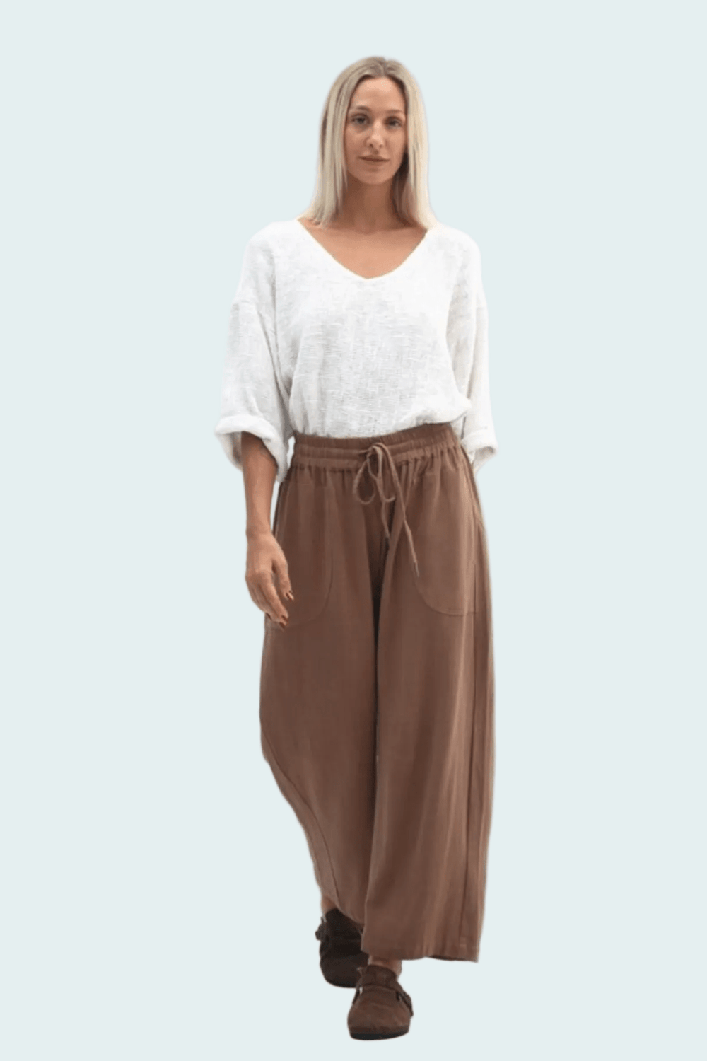 Luca Slouch Pant - Mocca - CB74 - Pizazz BoutiqueCarbon The Label