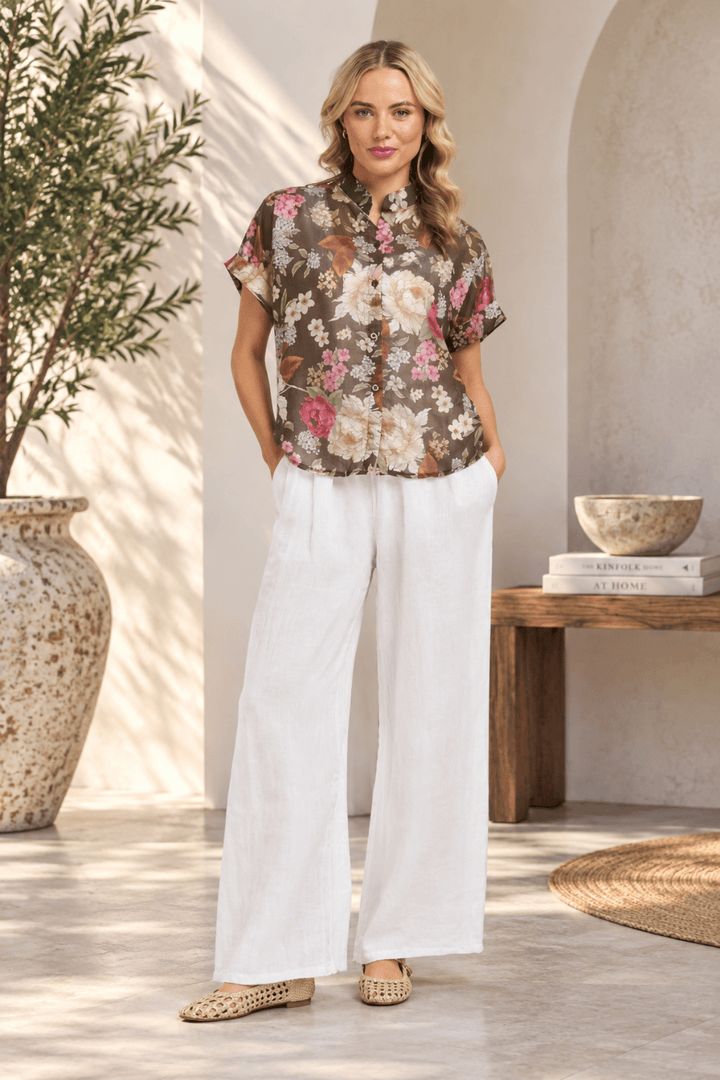 Lucia Blouse - Chocolate - UL4 - Pizazz BoutiqueUrban Luxury