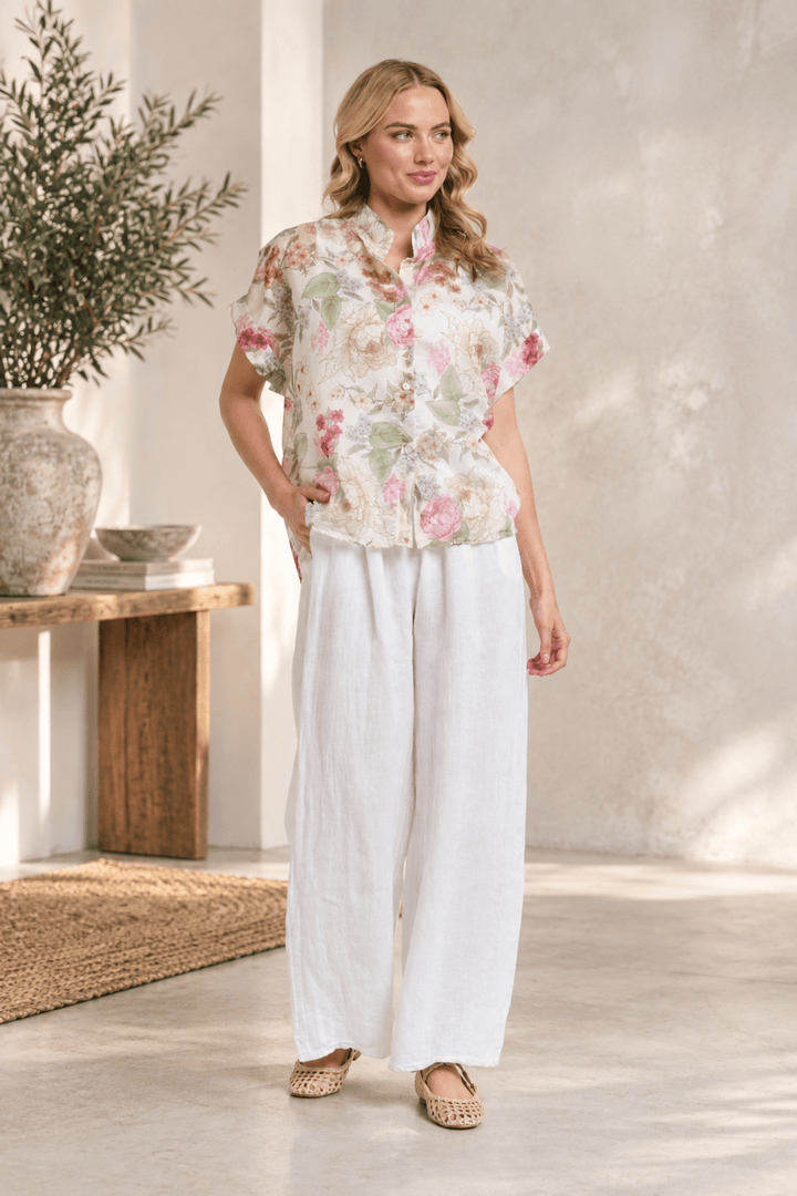 Lucia Blouse - Cream - UL4 - Pizazz BoutiqueUrban Luxury
