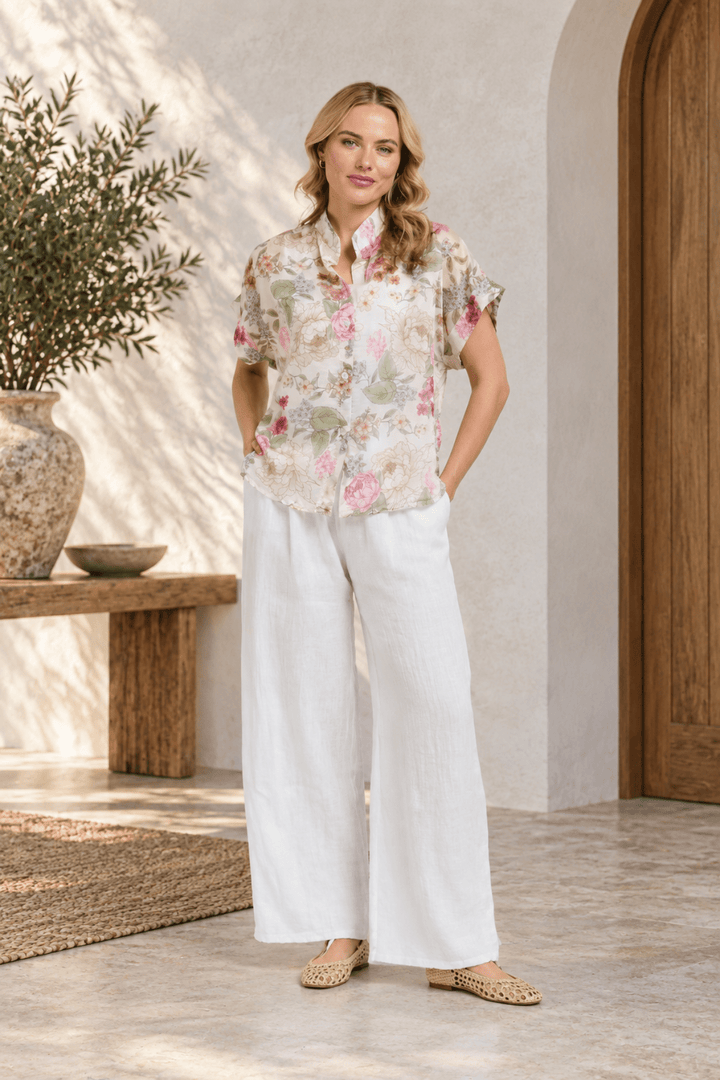 Lucia Blouse - Cream - UL4 - Pizazz BoutiqueUrban Luxury