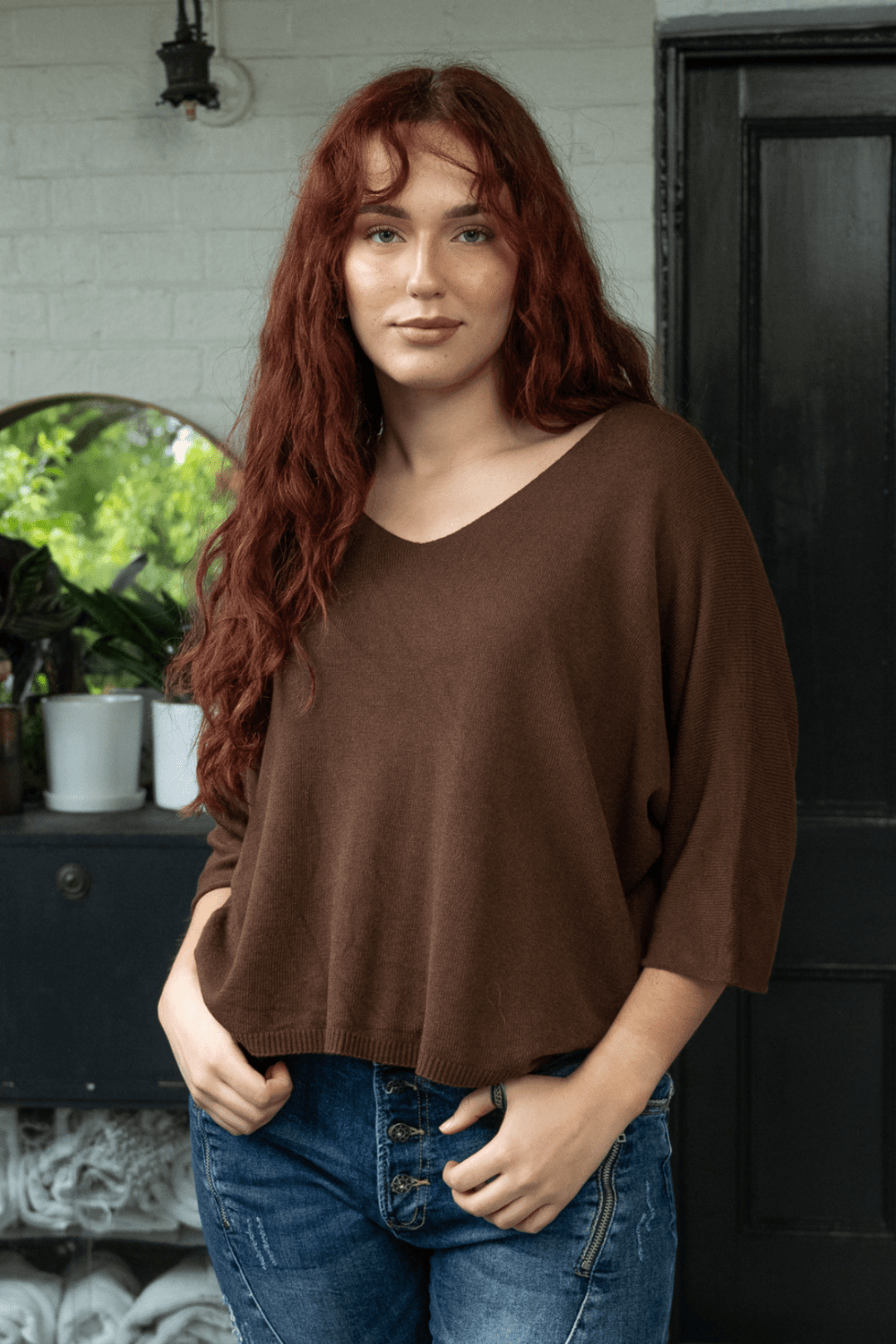 Luciana Top - Chocolate - IC35 - Pizazz BoutiqueThe Italian Cartel
