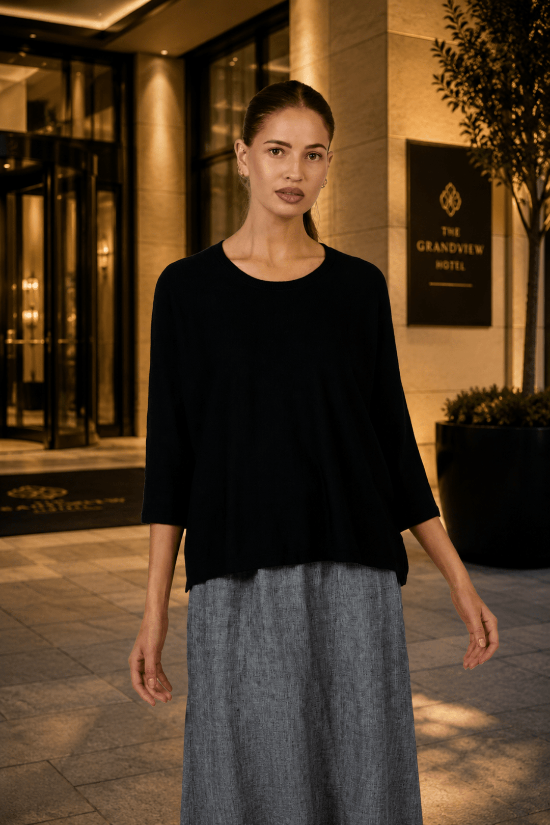 Luella Knit - Black - OJ47 - Pizazz BoutiqueNaturals By O & J