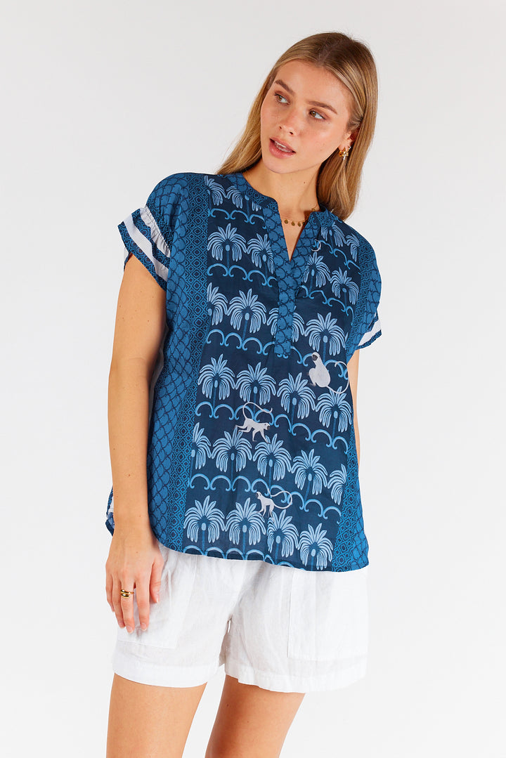 Blakely Sleeveless Top - Navy - LL47