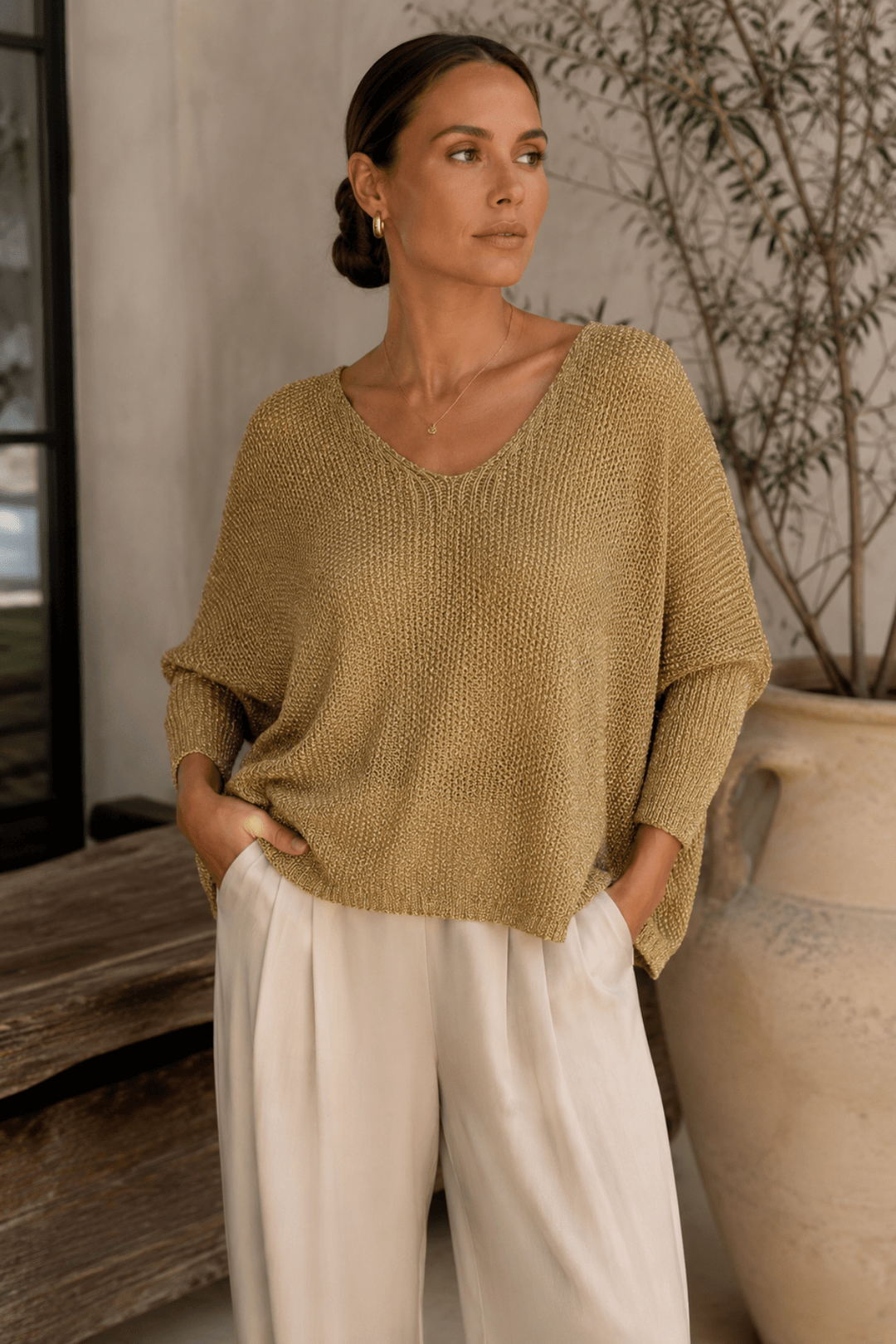 Lurex Knit - Gold - CG15 - Pizazz BoutiqueCindy G