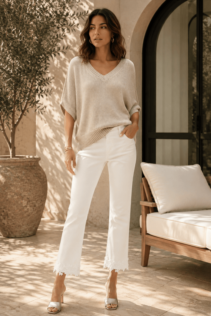 Lurex Relaxed Knit - Moonstone - JR34 - Pizazz BoutiqueJoseph Ribkoff