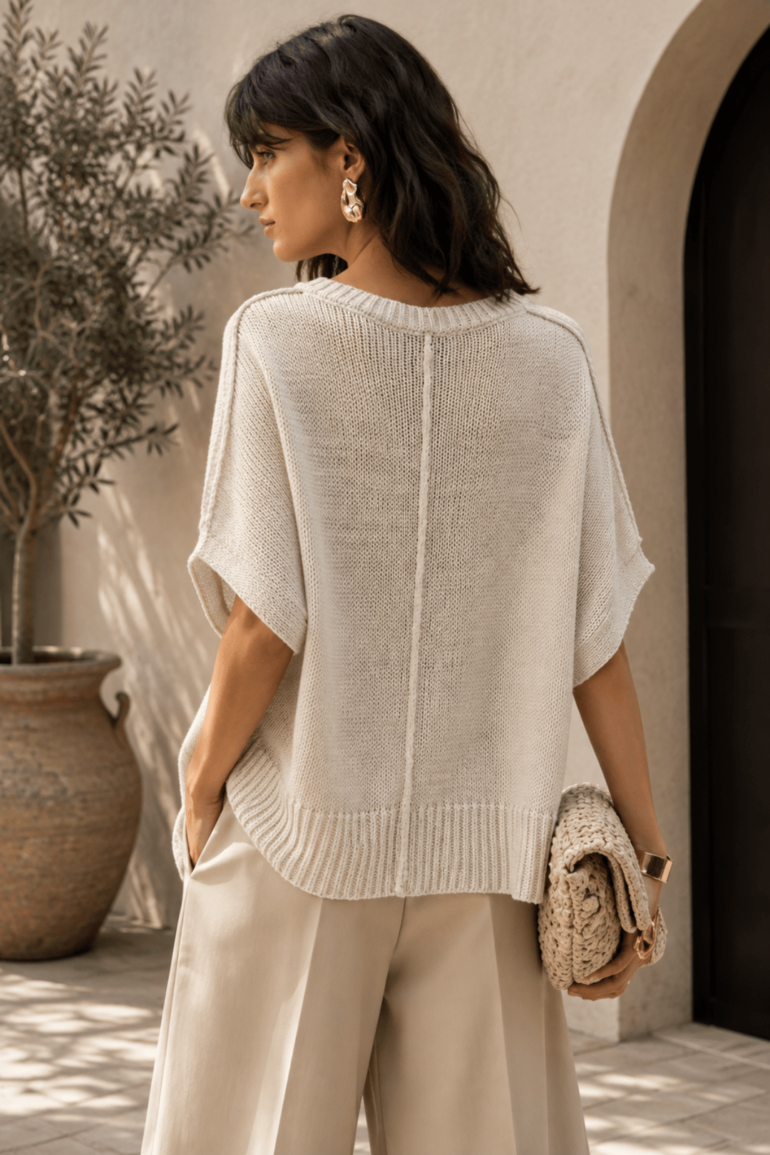 Lurex Relaxed Knit - Vanilla - JR34 - Pizazz BoutiqueJoseph Ribkoff