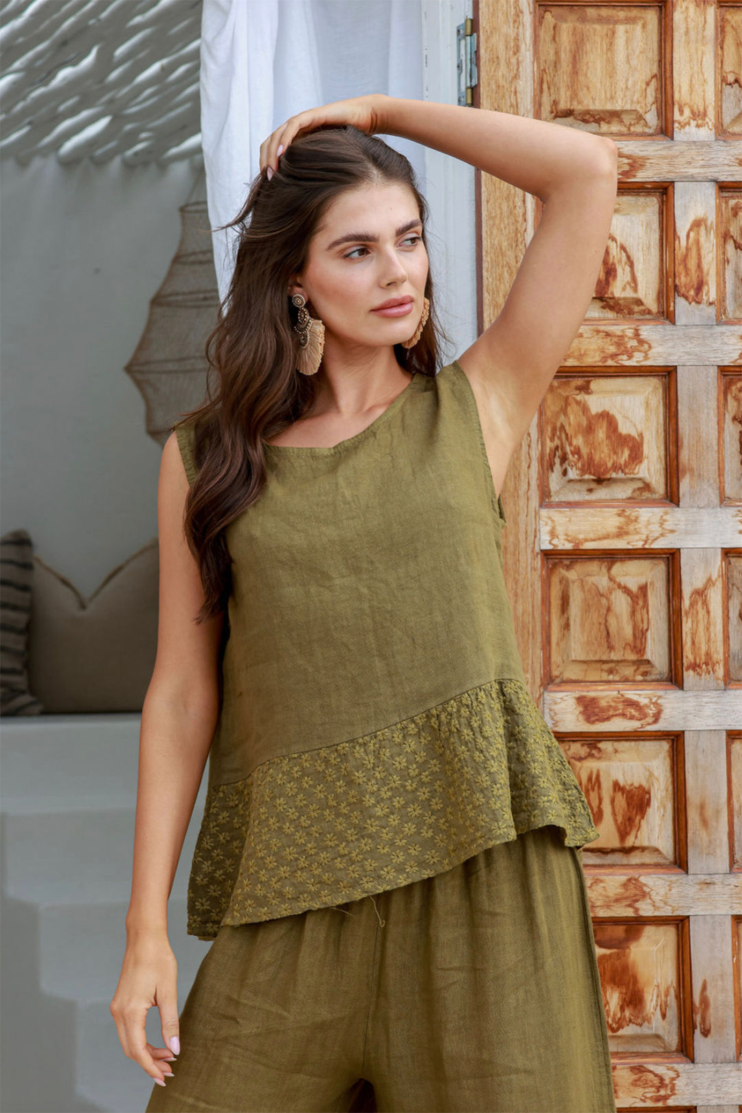 luisa top in olive by the italian cartel
