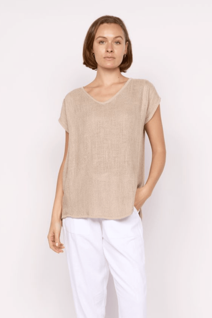 Lyra Hessian Top - Cinnamon - CB34 - Pizazz BoutiqueCarbon The Label