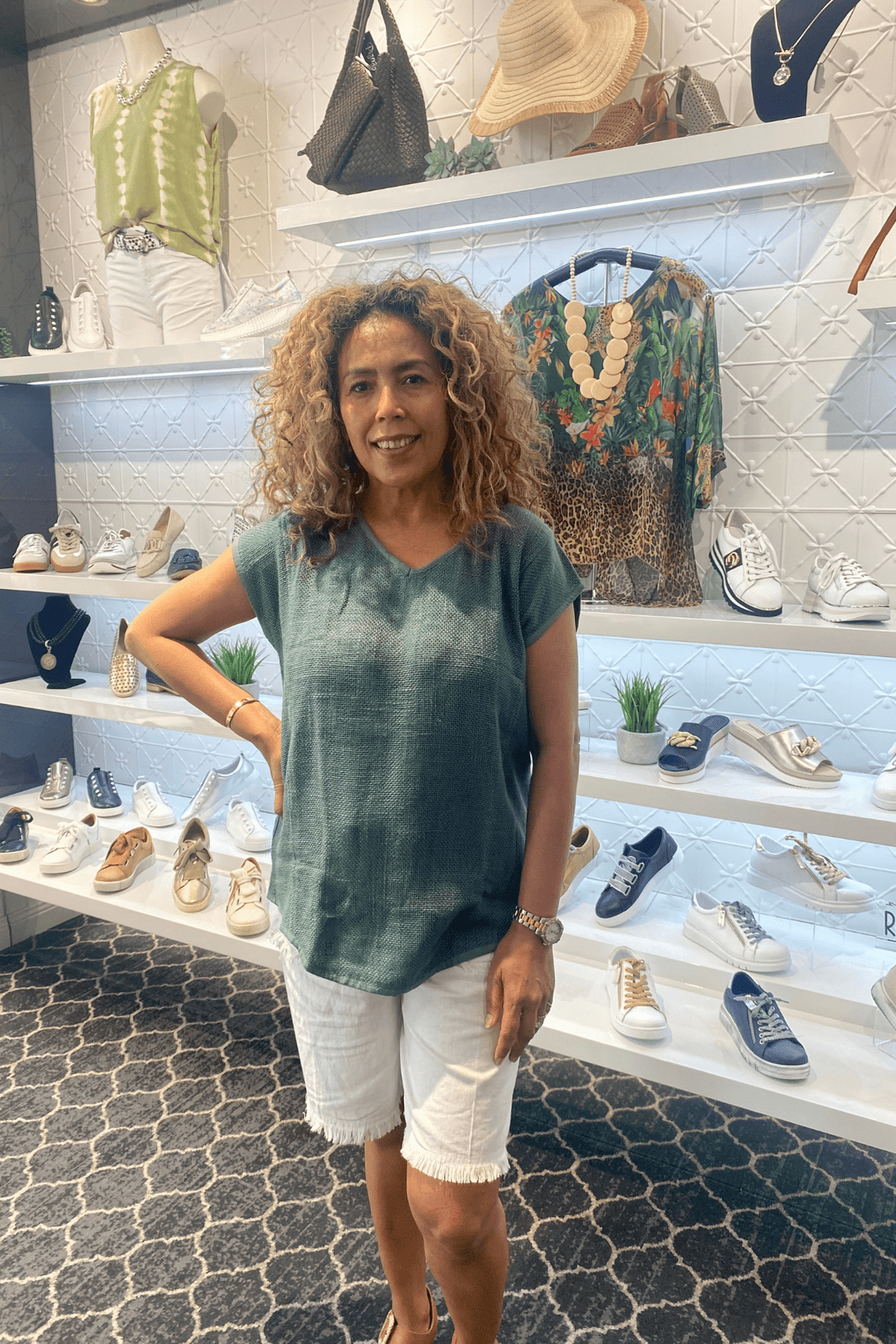 Lyra Hessian Top - Seafoam - CB34 - Pizazz BoutiqueCarbon The Label