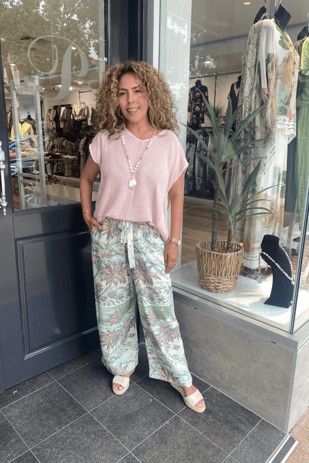 Lyra Hessian Top - Soft Pink - CB34 - Pizazz BoutiqueCarbon The Label