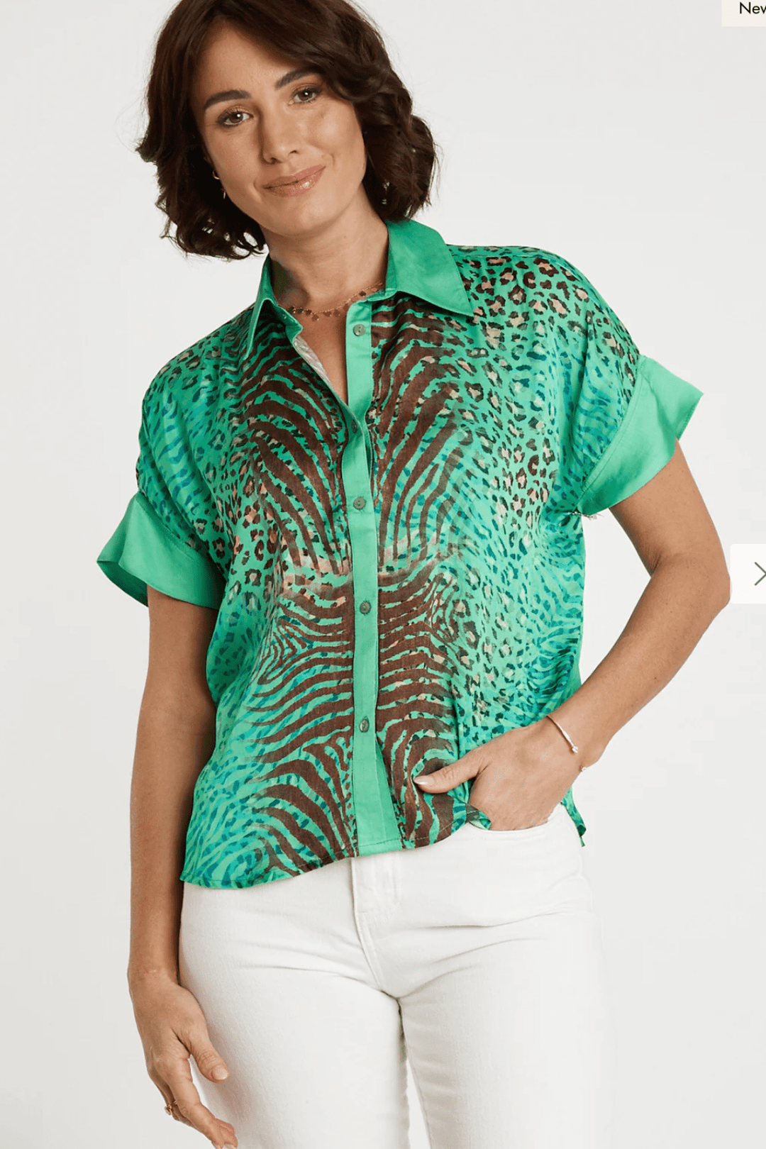 Maasai Shirt - Green - LS1 - Pizazz BoutiqueLula Soul