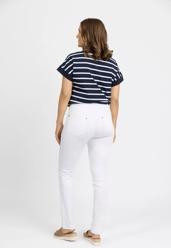 Macjays California Stretch Jean - White - VA18 - Pizazz BoutiqueVassalli
