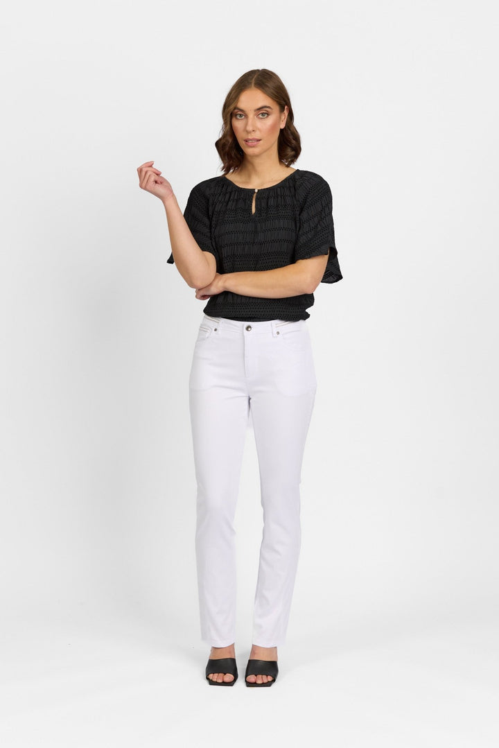 Macjays Swish Slim Jean - White - VA17 - Pizazz BoutiqueVassalli