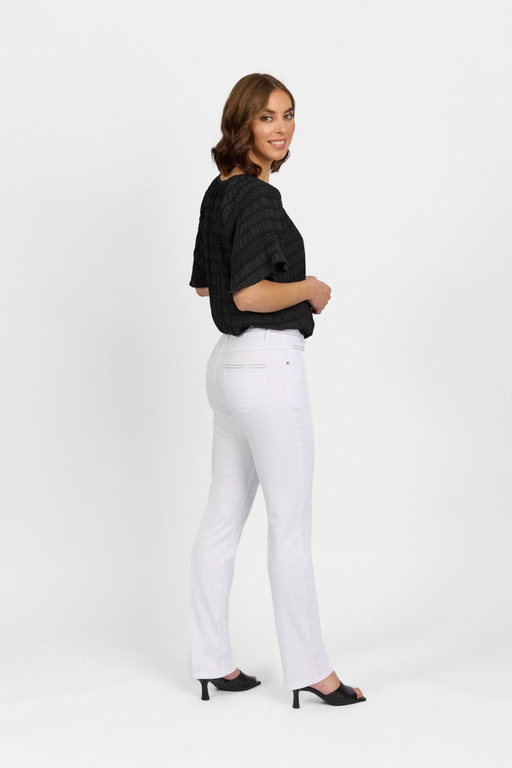 Macjays Swish Slim Jean - White - VA17 - Pizazz BoutiqueVassalli