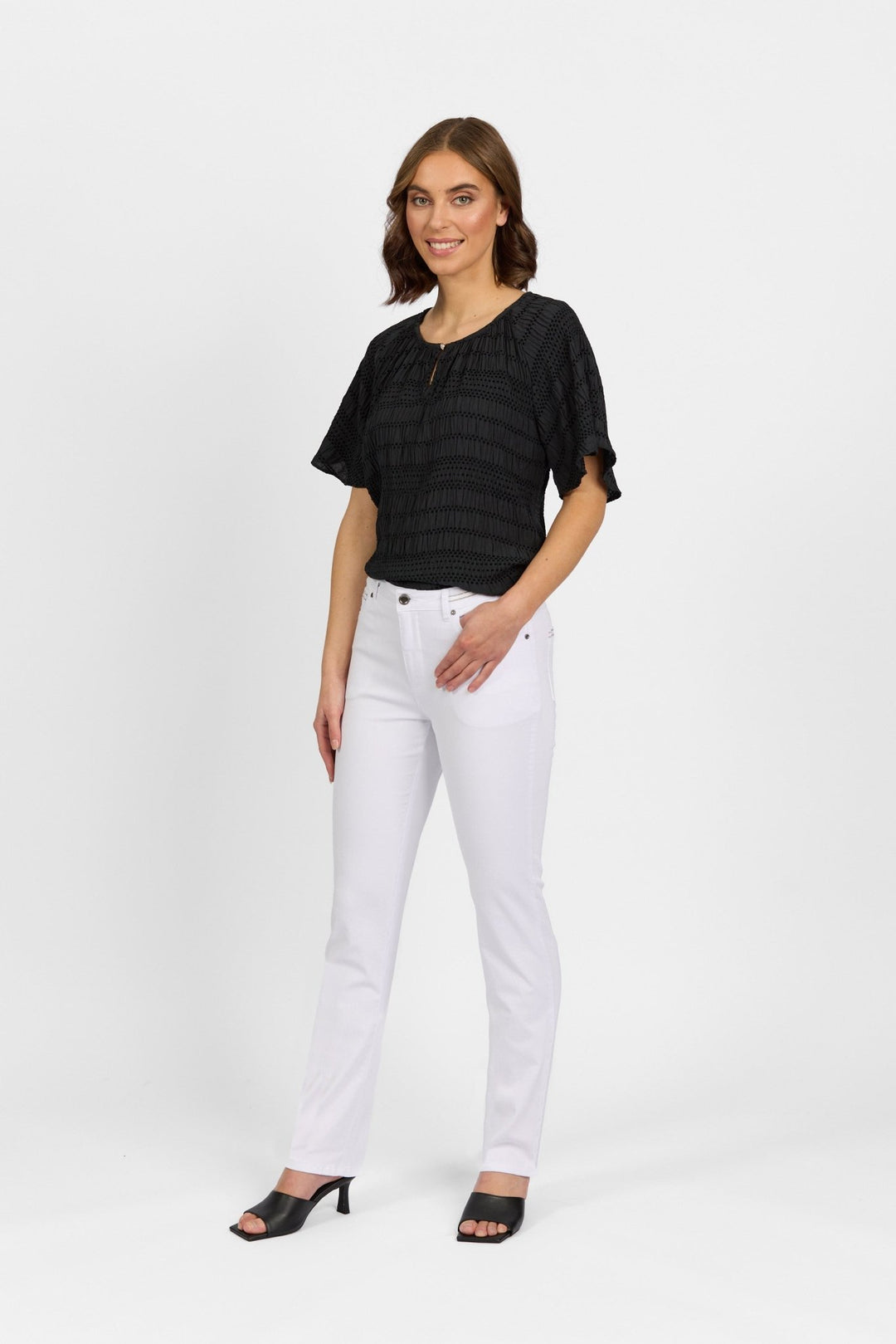 Macjays Swish Slim Jean - White - VA17 - Pizazz BoutiqueVassalli
