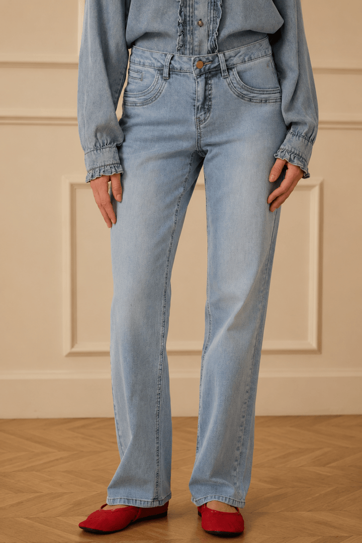 Madison Jean - Light Blue Denim - CM4 - Pizazz BoutiqueCream