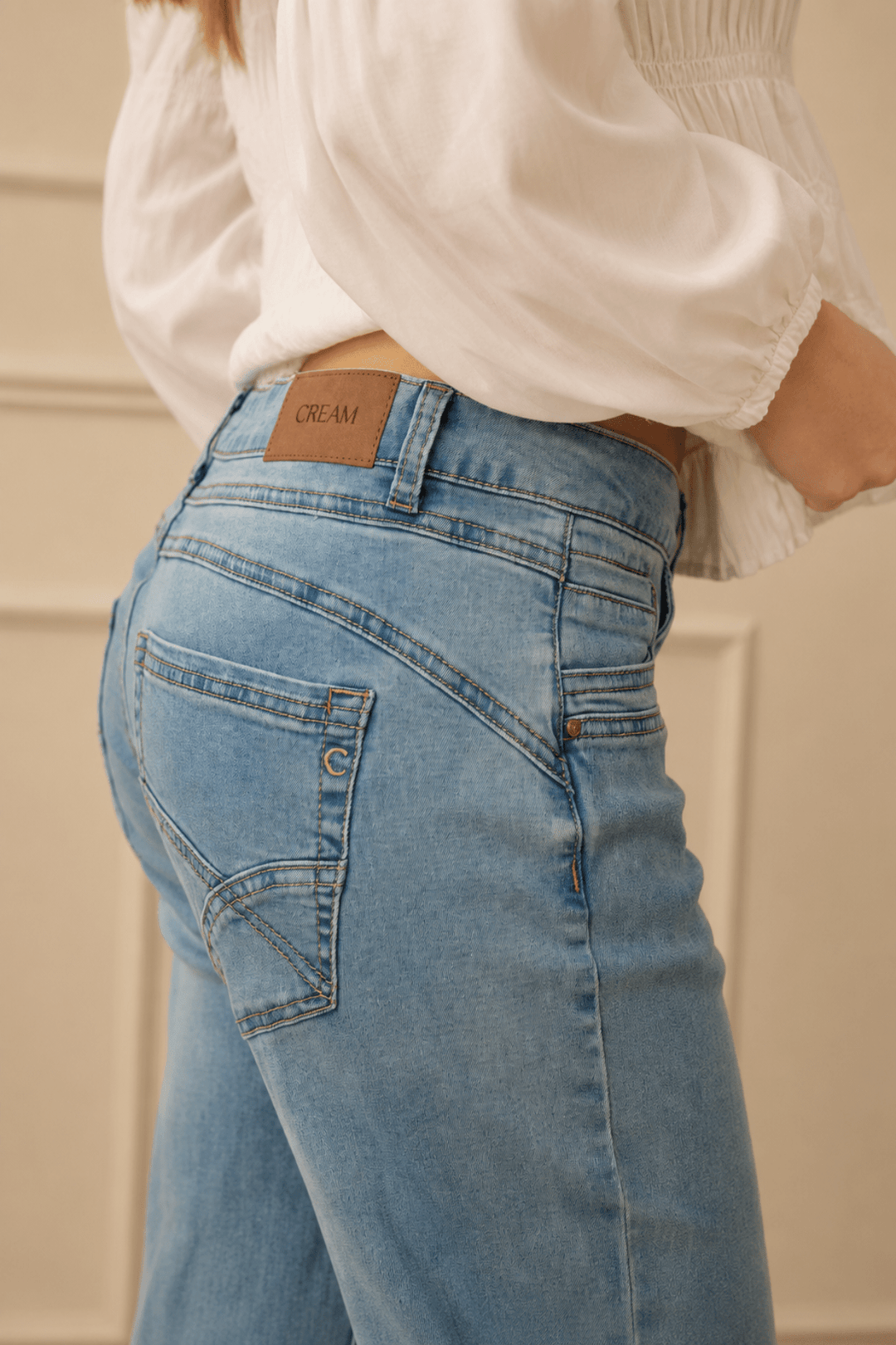 Madison Jean - Light Blue Denim - CM4 - Pizazz BoutiqueCream