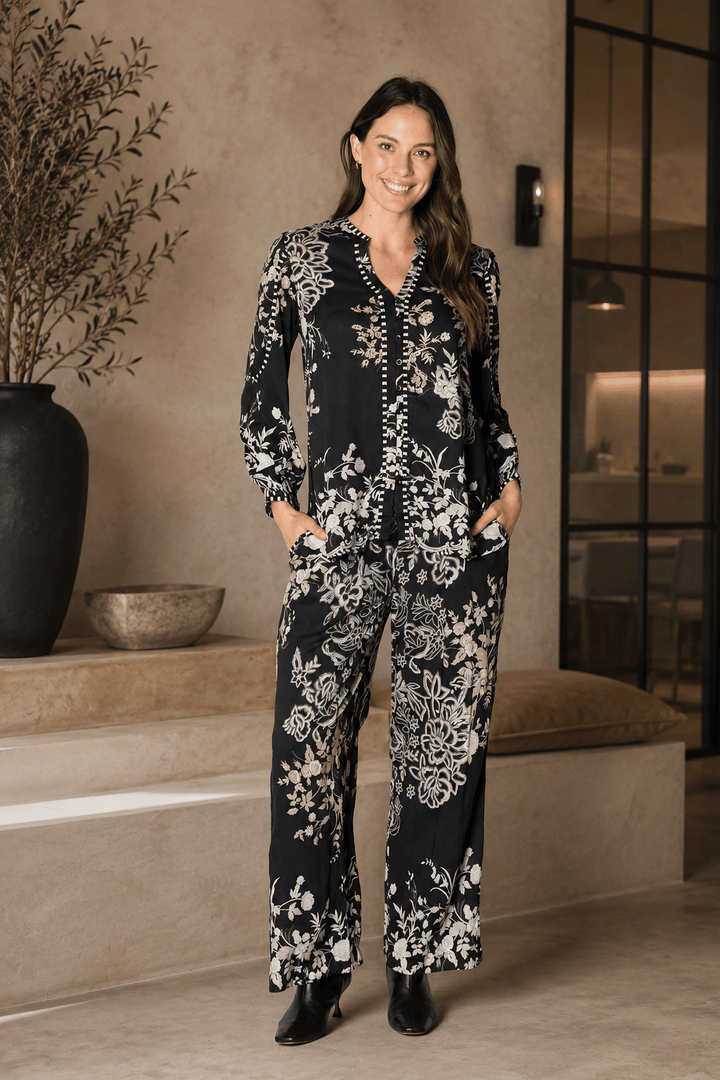 Madrid Shirt - Black - LS14 - Pizazz BoutiqueLula Soul