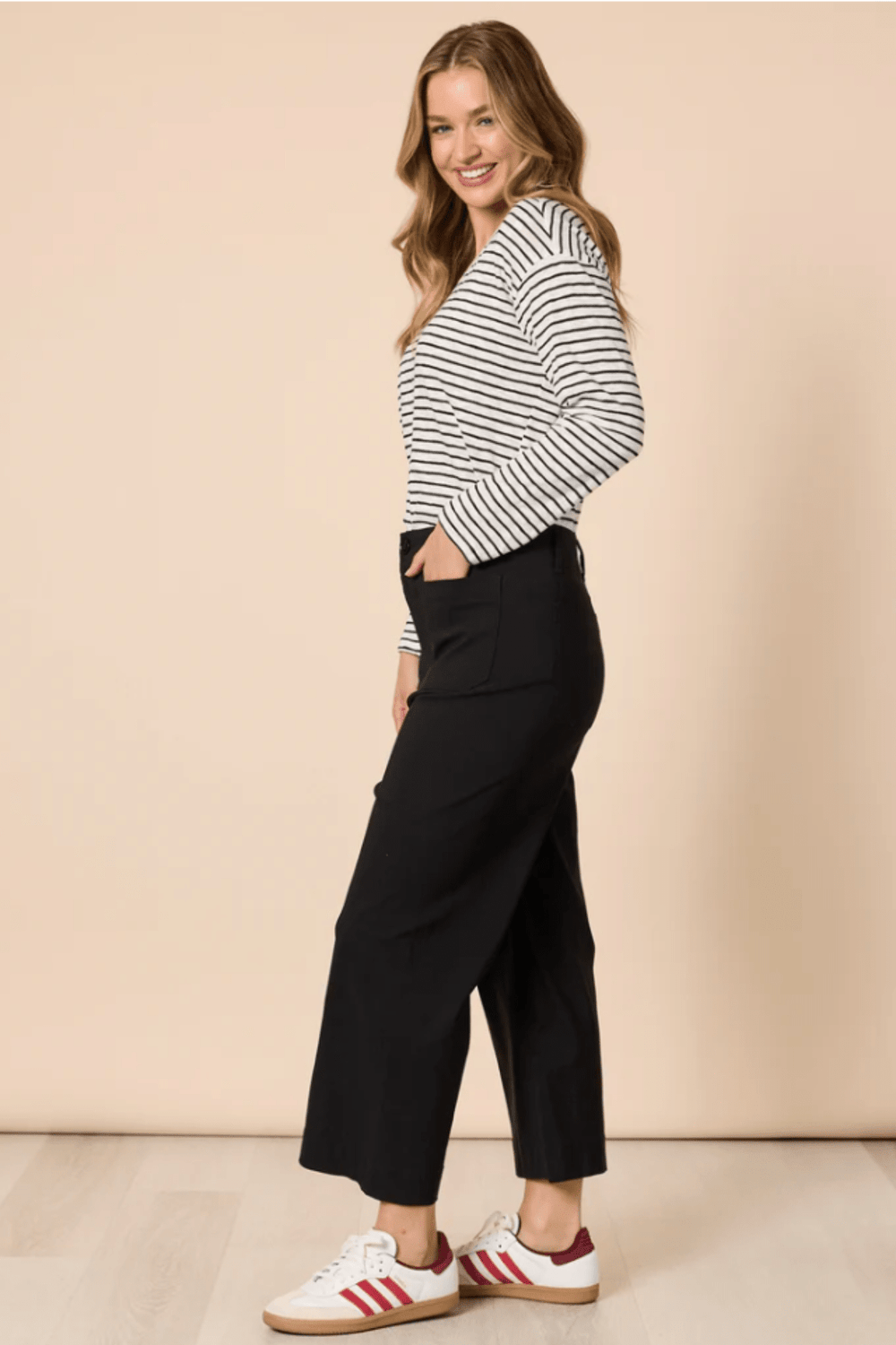 Marine Wide Leg Pants - Black - TZ44 - Pizazz BoutiqueThreadz