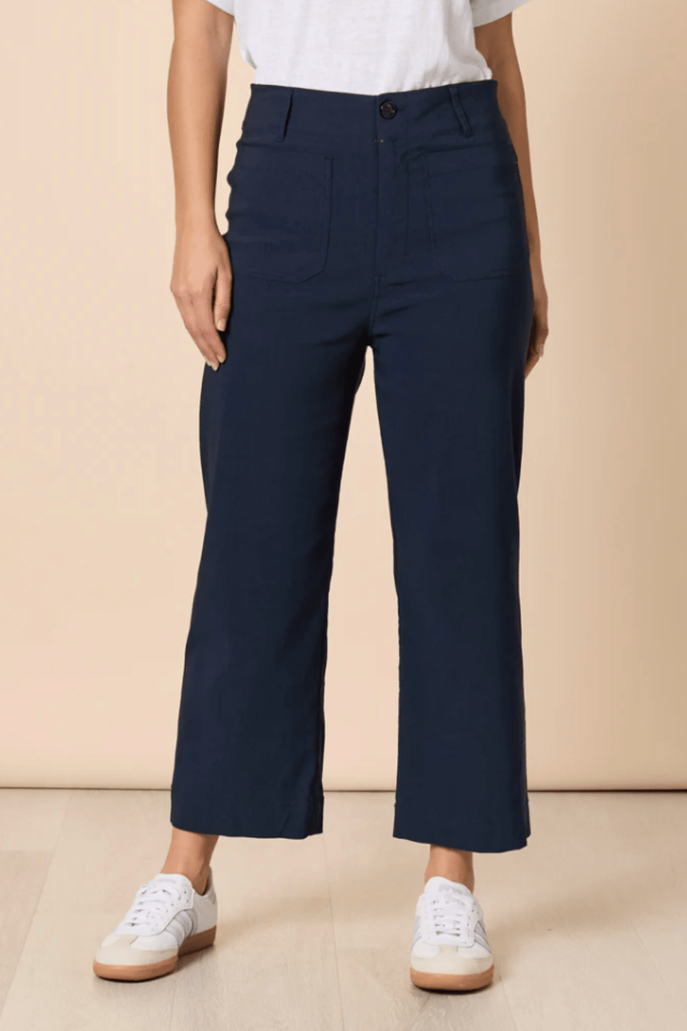 Marine Wide Leg Pants - Navy - TZ44 - Pizazz BoutiqueThreadz