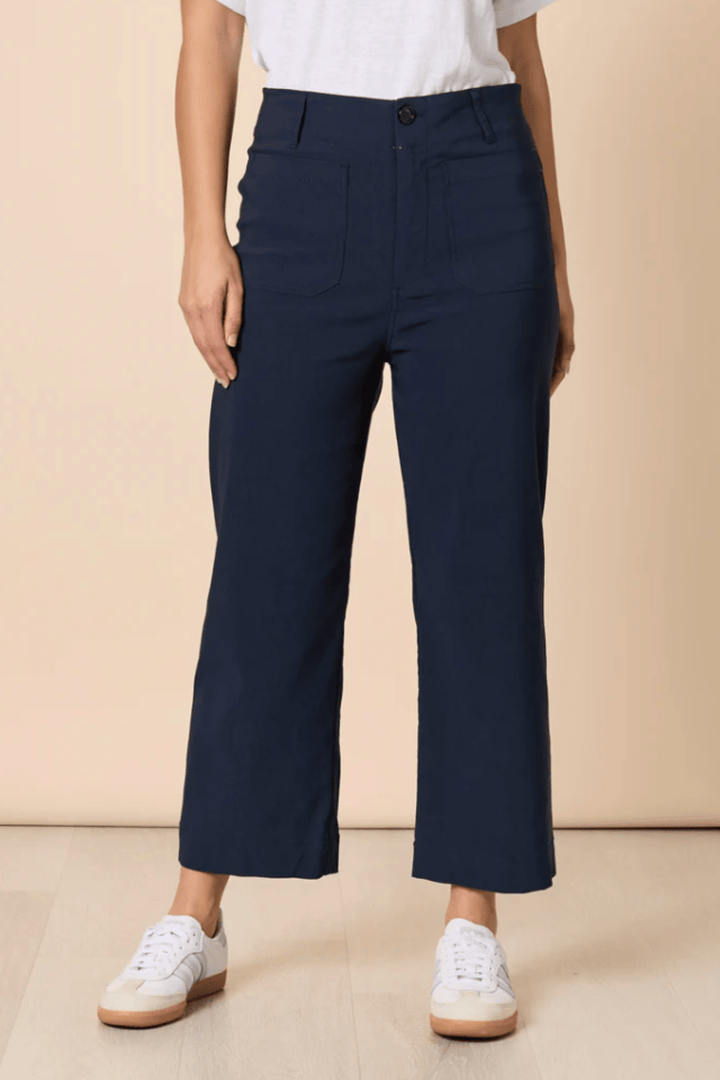 Marine Wide Leg Pants - Navy - TZ44 - Pizazz BoutiqueThreadz