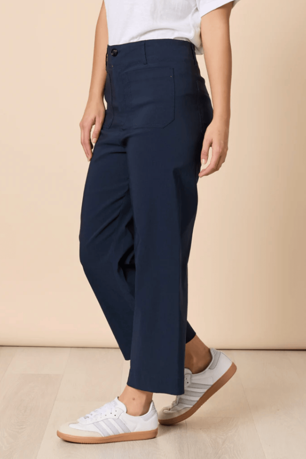 Marine Wide Leg Pants - Navy - TZ44 - Pizazz BoutiqueThreadz