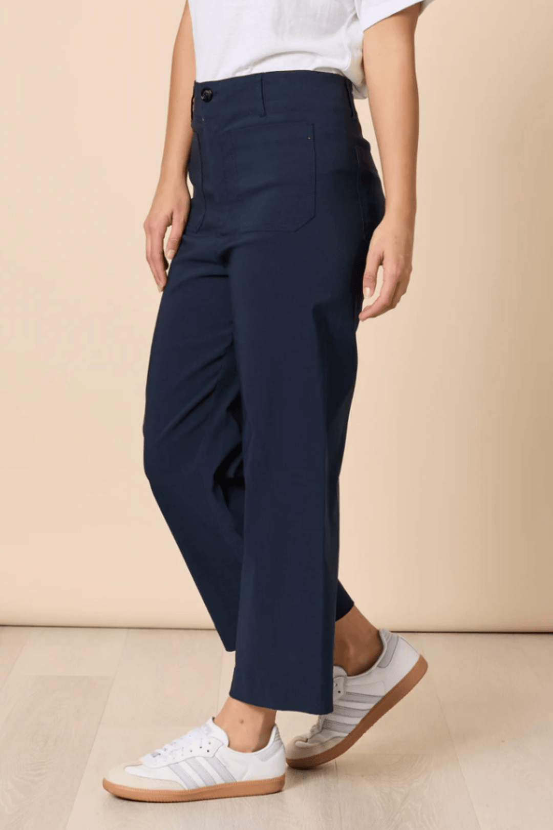 Marine Wide Leg Pants - Navy - TZ44 - Pizazz BoutiqueThreadz